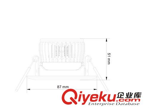 鰭片式散熱3W天花燈晶元大功率芯片高品質射燈原始圖片2