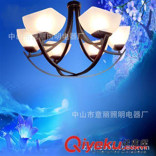 【新品特惠】歐式復古鐵藝吊燈 歐式米亞簡約吊燈酒店大廳吊燈原始圖片2