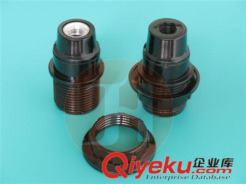 國標(biāo)CQC，3C，CCC，歐標(biāo)CE認(rèn)證 E14電木半牙附外環(huán)自鎖式燈頭燈座