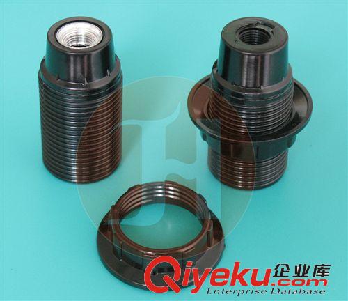 E14全牙電木膠木自鎖線式螺口燈座 燈頭。歐盟CE，中國CQC，3C