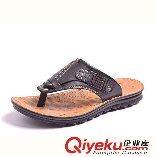 2014夏季新款外貿(mào)zp包頭男士涼鞋 舒適防滑耐磨牛皮縫線涼拖鞋