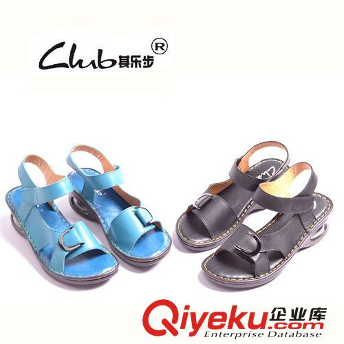 2014夏季新款外貿(mào)zp女士涼鞋 廣州縫線品牌坡跟鞋子 氣墊潮女鞋原始圖片3