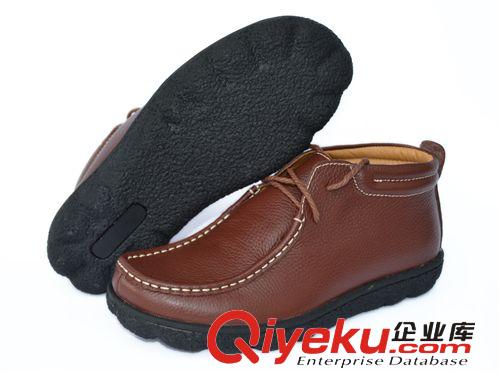 2013秋冬男式真皮棉皮靴批發(fā) 英倫外貿(mào)牛皮男單靴 耐磨保暖雪地靴原始圖片2