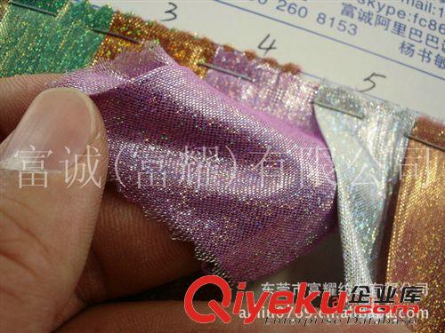 金銀蔥布彩蔥布色織紗網布 幻彩鐳射色織紗網滌綸閃光布有光布原始圖片3