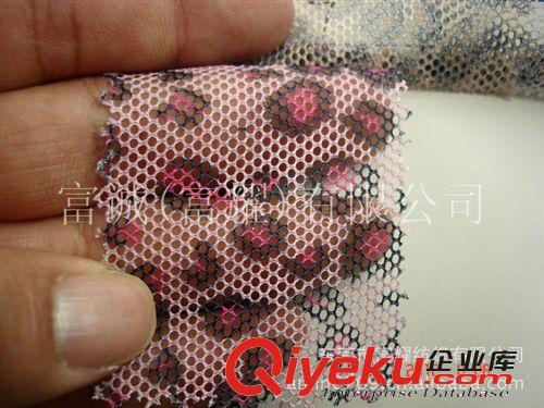 小網(wǎng)眼布印豹紋針織滌綸網(wǎng)眼布印花豹紋花式圖案印豹點豹紋網(wǎng)布圖原始圖片3