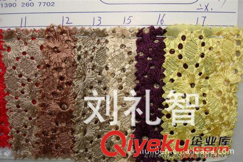 {zx1}刺繡布匹棉布面料棉布刺繡 繡花化纖布面料 全棉刺繡面料細圖