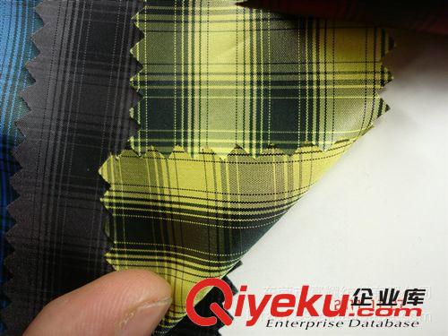 格子油光布格子尼絲紡油光面料尼龍大小格油光布羽絨服箱包面料原始圖片3