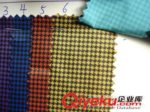 滌綸千鳥紋亮光布油光千鳥紋布風衣布 春亞紡印花千鳥紋油光布 圖原始圖片3