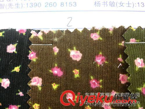 小玫瑰花紋染色印花壓花燙金燈芯絨 印花燈芯絨太陽花燈心絨  圖