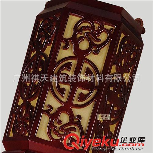 中式落地?zé)艟吖诺鋵?shí)木雕花羊皮燈客廳燈臥房燈書房燈酒店落地?zé)粼紙D片3
