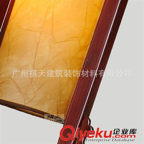 中式仿古典實木羊皮燈落地?zé)魰r尚簡約客廳書房燈臥室燈飾燈具原始圖片3