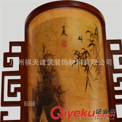 中式古典木羊皮燈床頭壁燈現(xiàn)代時(shí)尚客廳餐廳臥室燈飾走廊過道燈具原始圖片2