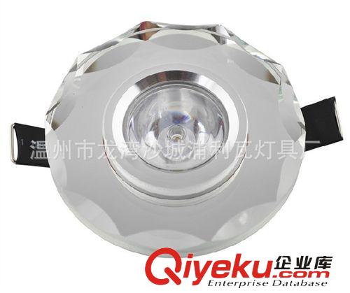 1W3W220v12v24v48v水晶燈天花燈筒燈LED射燈八角花邊棱角茶色圓形