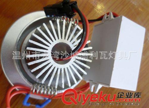 7wLED天花燈筒燈高光砂銀開孔90MM220v12v24v48v射燈刀片散熱器