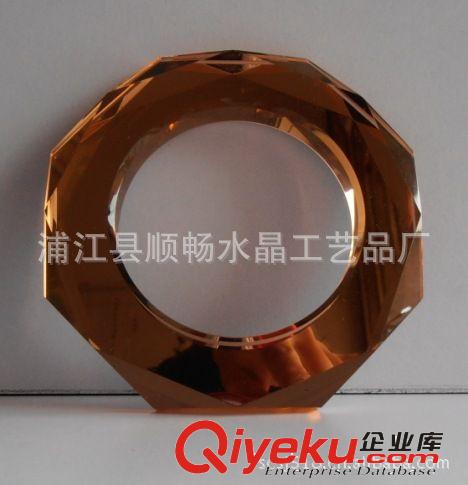 水晶天花燈玻璃燈罩 水晶燈裝飾品 圓形茶色臺(tái)階孔