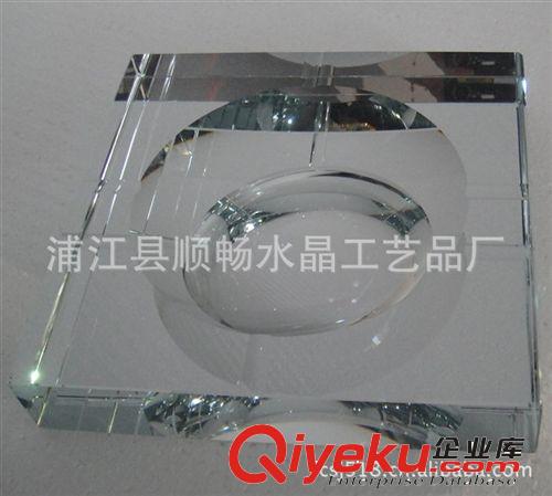 新款上市 水晶煙灰缸 方形圓孔煙缸 130mm原始圖片3