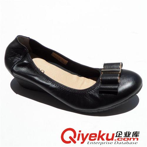 女鞋 廠價直銷 全網{zd1} 頭層牛皮坡跟女單鞋 超軟舒適休閑船鞋
