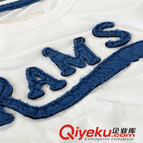 男式短t   2014新款男式貼布純棉時(shí)尚修身 短袖T恤原始圖片3