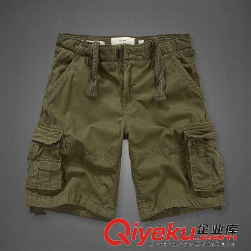 送腰帶！男款夏裝純棉美式休閑短褲多袋工裝短褲 軍綠色85004