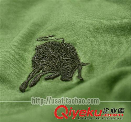 新款空軍一號V領(lǐng)男短袖T恤 萊卡彈力重工復(fù)古水洗件染代發(fā) 批發(fā)原始圖片3