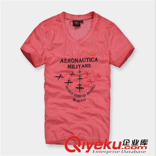 新款空軍一號圓領(lǐng)男短袖T恤 萊卡彈力重工復(fù)古水洗件染 代發(fā) 批發(fā)