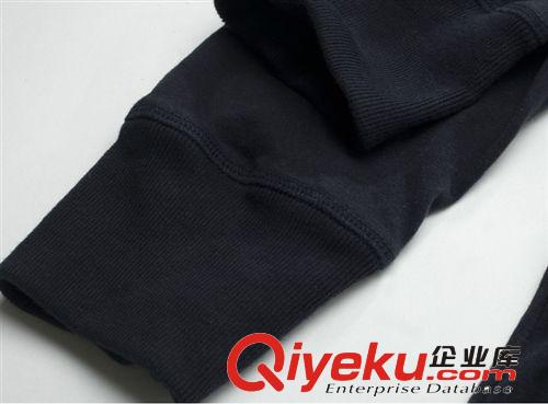 男裝空軍一號修身純棉水洗刺繡拼接撞色圓領(lǐng)長袖T恤 7606原始圖片3