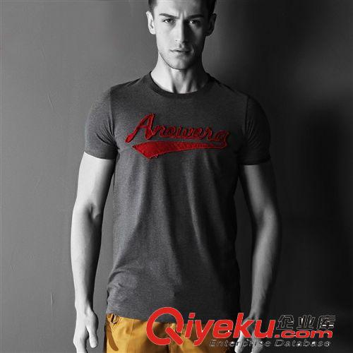 新款 純棉男式T恤時(shí)尚修身男裝圓領(lǐng)T恤 批發(fā)男式短袖T恤一件代發(fā)原始圖片3