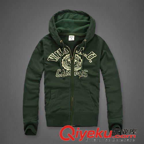新品男士全棉水洗修身繡花連帽套頭扣子衛(wèi)衣 廠(chǎng)家直銷(xiāo) 一件代發(fā)