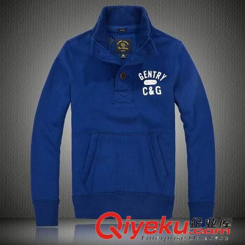 新品男士全棉水洗修身繡花連帽套頭扣子衛(wèi)衣 廠(chǎng)家直銷(xiāo) 一件代發(fā)原始圖片3