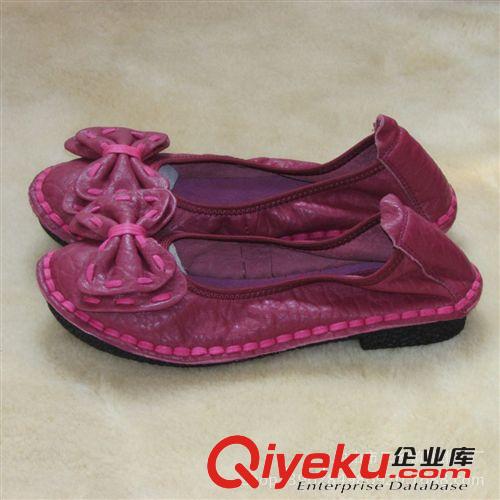 工廠直供一件代發(fā)淑女森系手工女鞋骷髏平跟原創(chuàng)羊皮中山外貿鞋原始圖片3