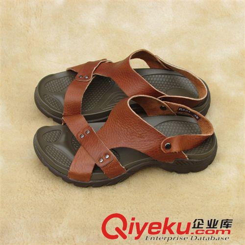 工廠直供 新款男士涼鞋批發(fā)zp洞洞鞋 中山外貿(mào)鞋 原創(chuàng)牛皮原單