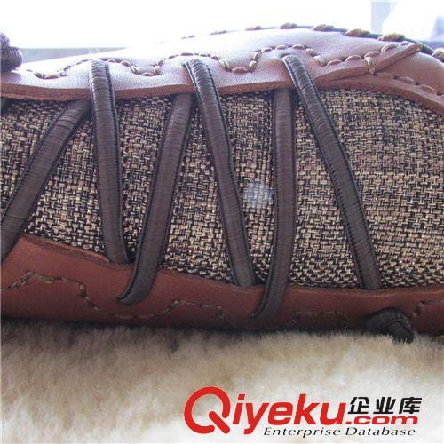 鞋廠直供一件代發(fā)男性  中山外貿(mào)鞋 原創(chuàng)牛皮手工制作縫馬克拼色原始圖片3