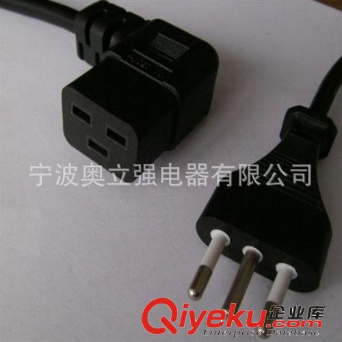 意大利電源線 意大利C19電源線 直銷意大利彎頭品字尾電源線原始圖片3
