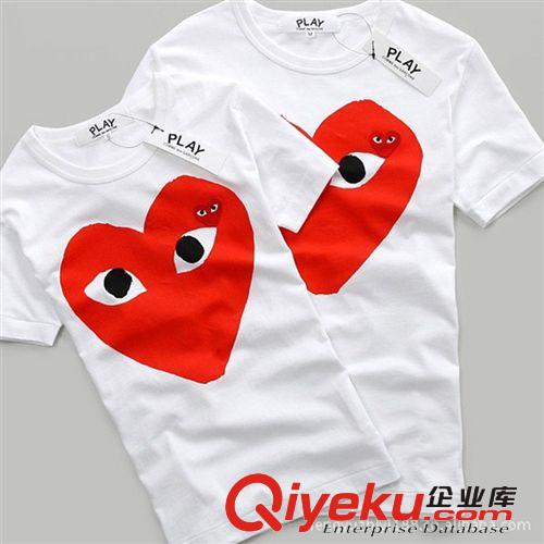 廠家供應(yīng)優(yōu)質(zhì)服裝2014春夏季韓版創(chuàng)意情侶裝針織純棉面料情侶套裝原始圖片2