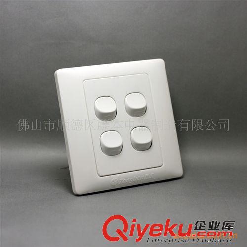 藤本牌【K100】四位單控開(kāi)關(guān) 四位開(kāi)關(guān) 四開(kāi) 開(kāi)關(guān)插座原始圖片2