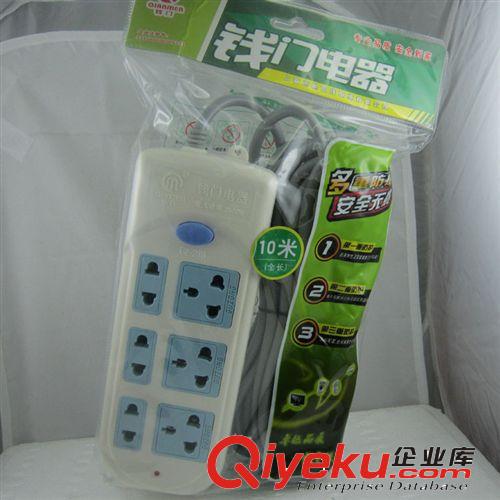 錢門218 10米 6個(gè)孔位10A250V多功能轉(zhuǎn)換插座 /插排/插線板原始圖片2