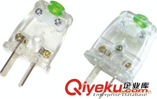 全透明水晶單相二極插頭 10A兩極電源插只  型號204原始圖片2