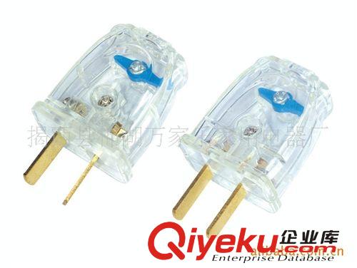 全透明水晶單相二極插頭 10A兩極電源插只  型號204原始圖片3