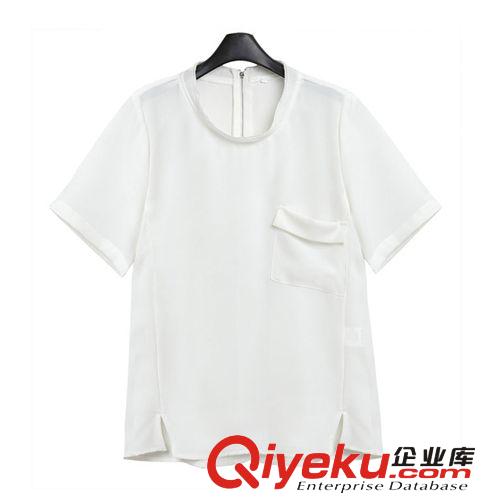 歐美女裝新品 歐美時尚百搭絨雪紡T恤+條紋短裙套裝 8869原始圖片2