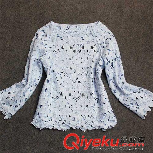 歐洲站2014新款套裝 鏤空罩衫上衣套裝 歐美女裝新品8844原始圖片2