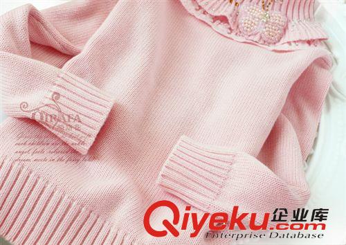 2012新款女童針織衫批發(fā) 女童長袖百搭打底衫 兒童針織衫毛衣原始圖片3