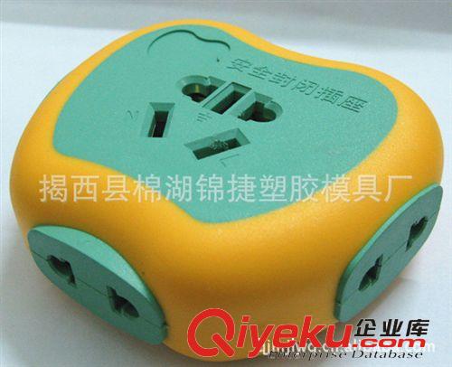 插座 新穎款式蘋果地拖排插 安全封閉  地拖插座 防爆 包膠插座原始圖片3