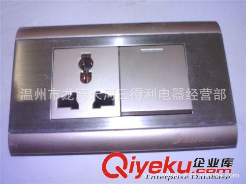 118墻壁開關(guān)金色拉絲 聲光控暗裝墻壁開關(guān) 出售批發(fā)原始圖片3