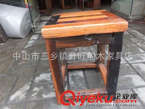 船木四方凳 換鞋凳 橫條凳 茶桌凳 實木凳 陽臺花園家具 原生態原始圖片3