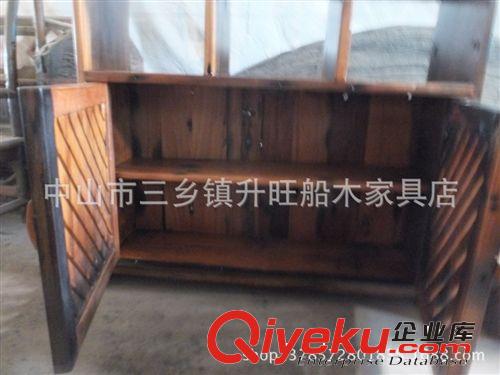 船木書柜 博古架 展示架 茶葉盒架 酒架 多寶格 實木架 中式仿古原始圖片2