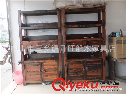 老船木書柜 船木博古架 實(shí)木展示架 明清古典書房家具 定制家具