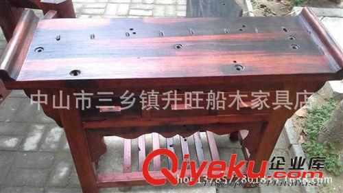 船木玄關臺 翹頭臺 條案 神臺 三抽儲物臺 明確古典家具