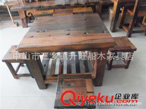 船木茶桌 休閑茶桌 打牌桌 兒童寫字桌 實木茶桌 明確古典船木