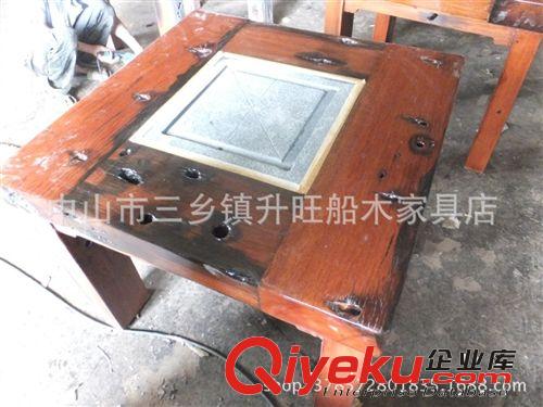 船木茶臺 四方茶臺 休閑功夫茶桌 茶樓會所家具原始圖片3