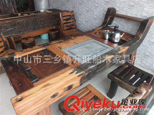 船木家具 船木茶臺(tái) 帶棋盤煙灰缸茶臺(tái) 休閑功夫茶桌 實(shí)木茶桌
